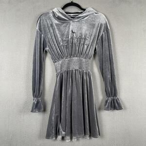 Sagi Dolls Dress Womens Small Velvet Long Sleeve Hooded Crescent Moon Embroidere